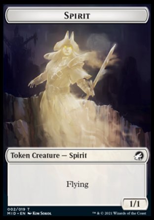 Spirit // Bird Double-Sided Token [Innistrad: Midnight Hunt Tokens] | I Want That Stuff Brandon