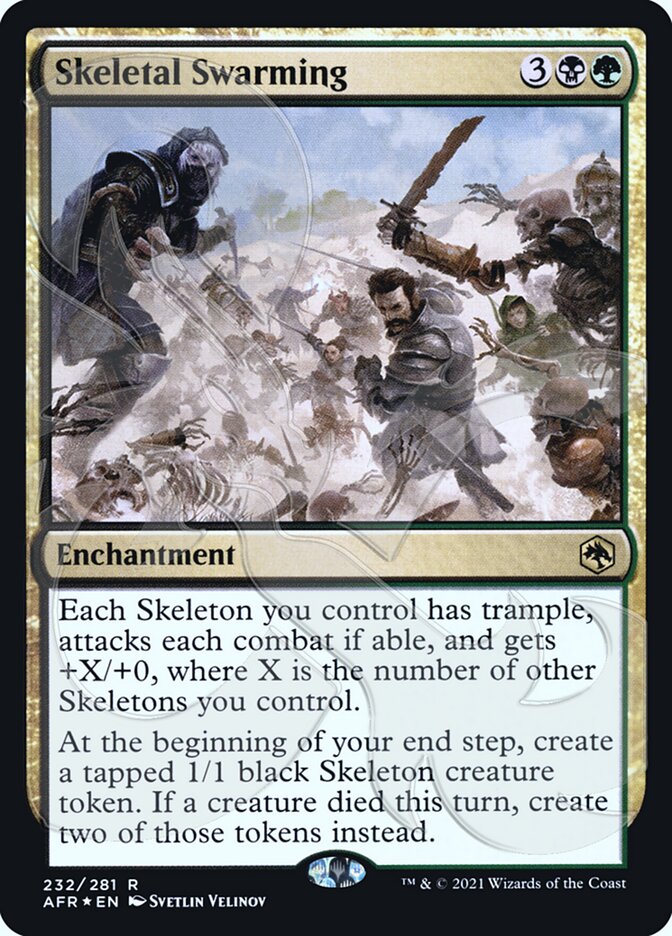Skeletal Swarming (Ampersand Promo) [Dungeons & Dragons: Adventures in the Forgotten Realms Promos] | I Want That Stuff Brandon