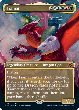 Tiamat (Borderless Alternate Art) [Dungeons & Dragons: Adventures in the Forgotten Realms] | I Want That Stuff Brandon