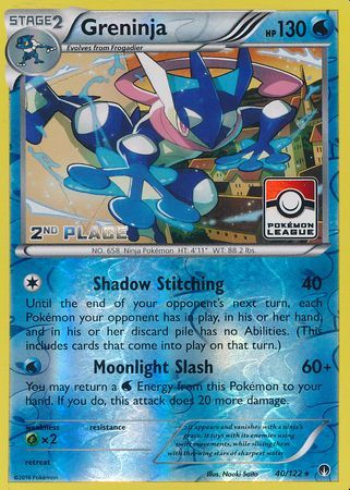 Greninja (40/122) (League Promo 2nd Place) [XY: BREAKpoint] | I Want That Stuff Brandon