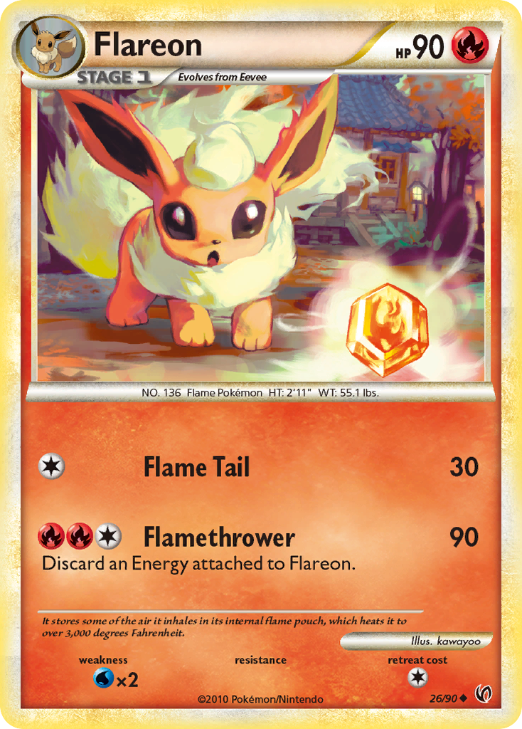 Flareon (26/90) [HeartGold & SoulSilver: Undaunted] | I Want That Stuff Brandon