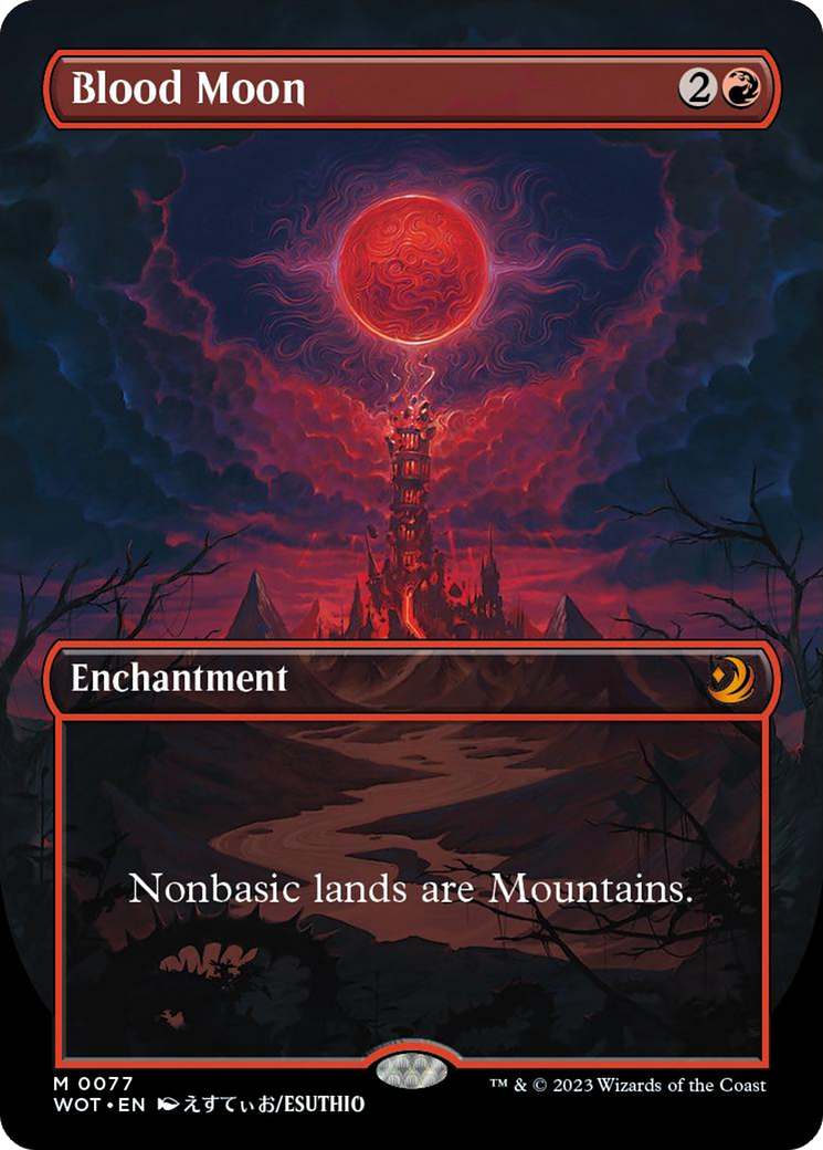 Blood Moon (Anime Borderless) [Wilds of Eldraine: Enchanting Tales] | I Want That Stuff Brandon