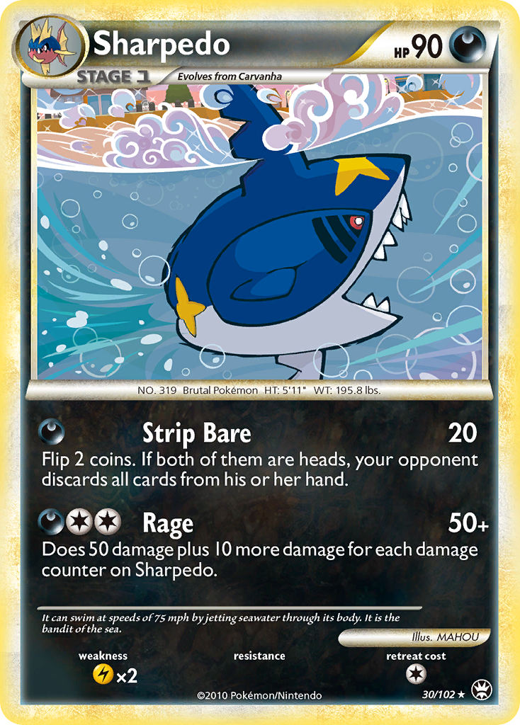 Sharpedo (30/102) [HeartGold & SoulSilver: Triumphant] | I Want That Stuff Brandon