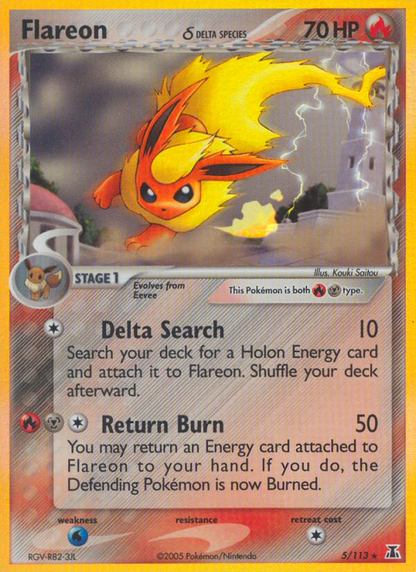 Flareon (5/113) (Delta Species) [EX: Delta Species] | I Want That Stuff Brandon