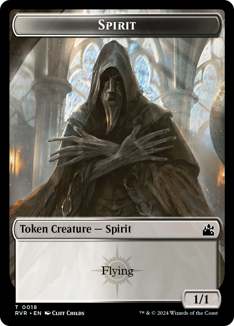 Spirit (0018) // Goblin (0009) Double-Sided Token [Ravnica Remastered Tokens] | I Want That Stuff Brandon