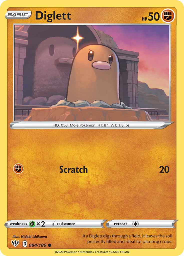 Diglett (084/189) [Sword & Shield: Darkness Ablaze] | I Want That Stuff Brandon