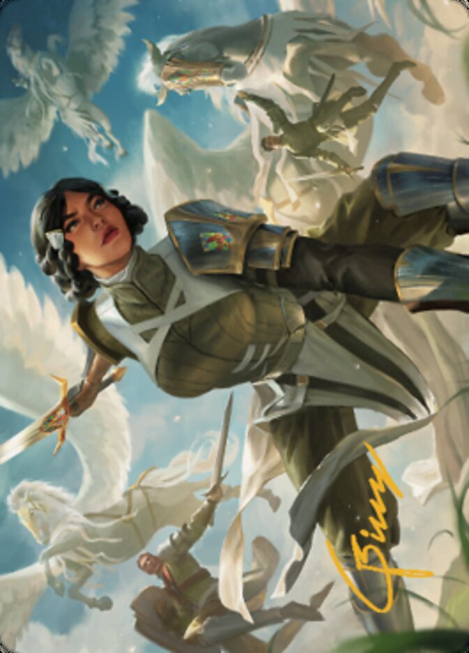 Resolute Reinforcements Art (Gold-Stamped Signature) [Dominaria United Art Series] | I Want That Stuff Brandon