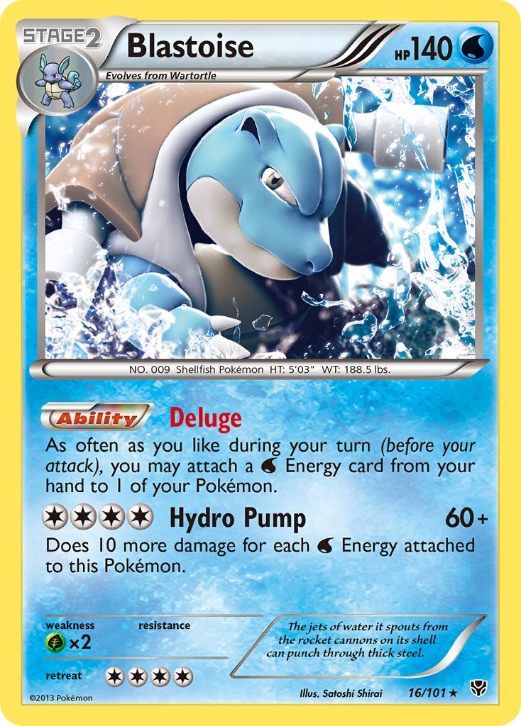 Blastoise (16/101) (Cosmos Holo) (Blister Exclusive) [Black & White: Plasma Blast] | I Want That Stuff Brandon