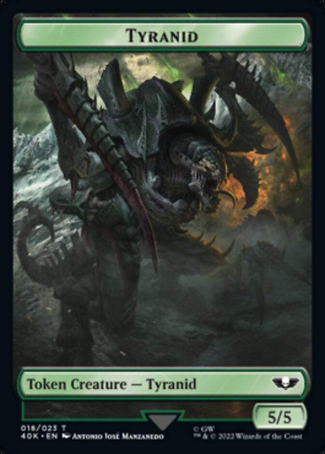 Tyranid (017) // Tyranid (018) Double-Sided Token (Surge Foil) [Warhammer 40,000 Tokens] | I Want That Stuff Brandon