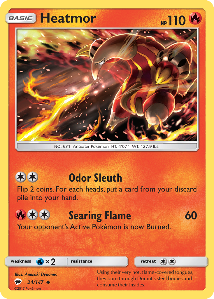 Heatmor (24/147) [Sun & Moon: Burning Shadows] | I Want That Stuff Brandon