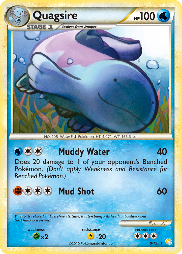 Quagsire (9/123) [HeartGold & SoulSilver: Base Set] | I Want That Stuff Brandon