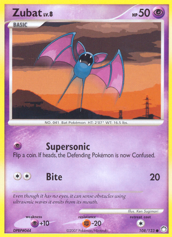 Zubat (108/123) [Diamond & Pearl: Mysterious Treasures] | I Want That Stuff Brandon