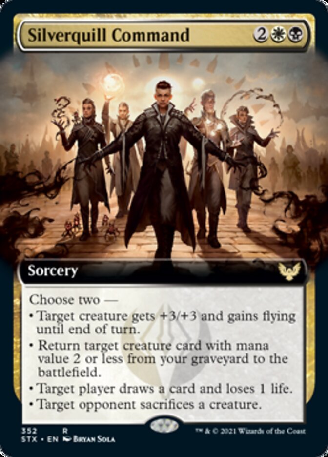 Silverquill Command (Extended Art) [Strixhaven: School of Mages] | I Want That Stuff Brandon