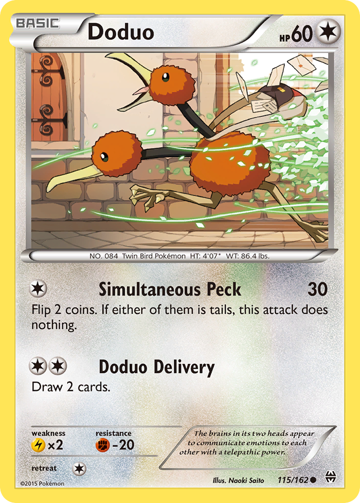 Doduo (115/162) [XY: BREAKthrough] | I Want That Stuff Brandon