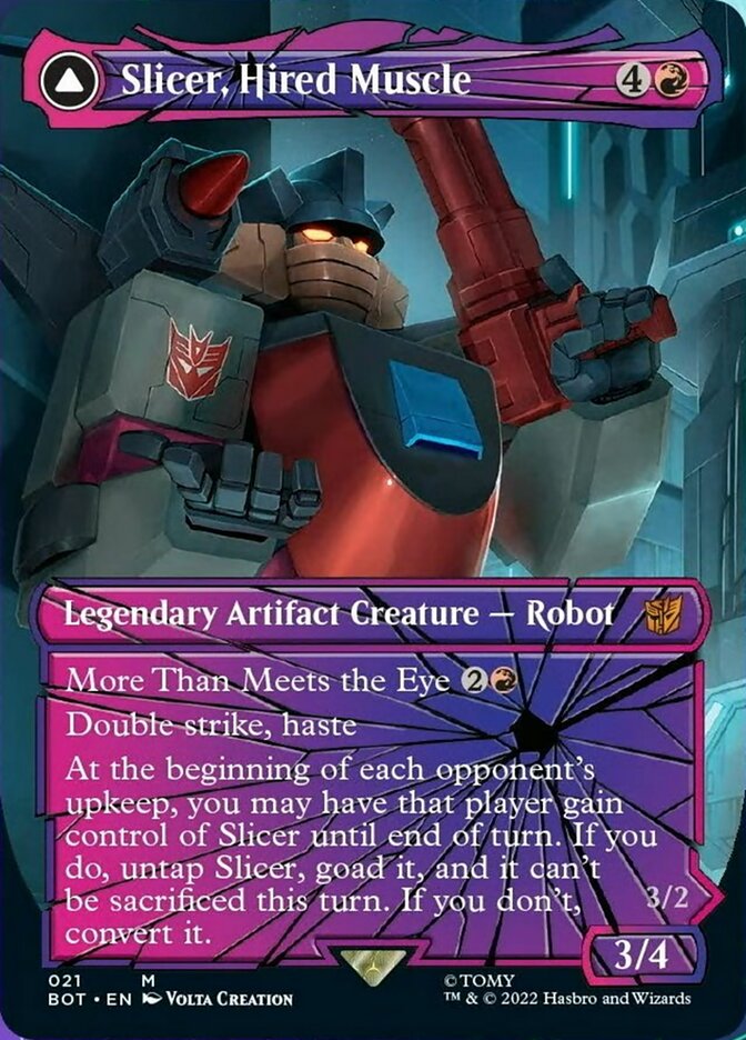 Slicer, Hired Muscle // Slicer, High-Speed Antagonist (Shattered Glass) [Transformers] | I Want That Stuff Brandon