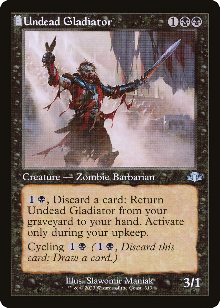 Undead Gladiator (Retro) [Dominaria Remastered] | I Want That Stuff Brandon