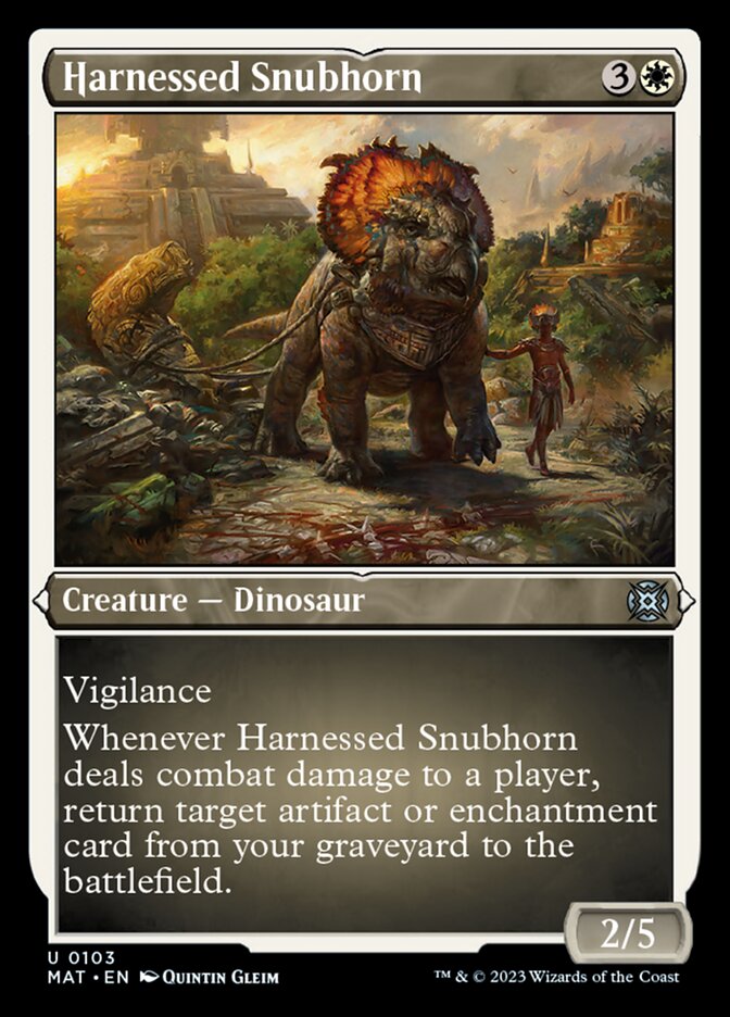 Harnessed Snubhorn (Foil Etched) [March of the Machine: The Aftermath] | I Want That Stuff Brandon