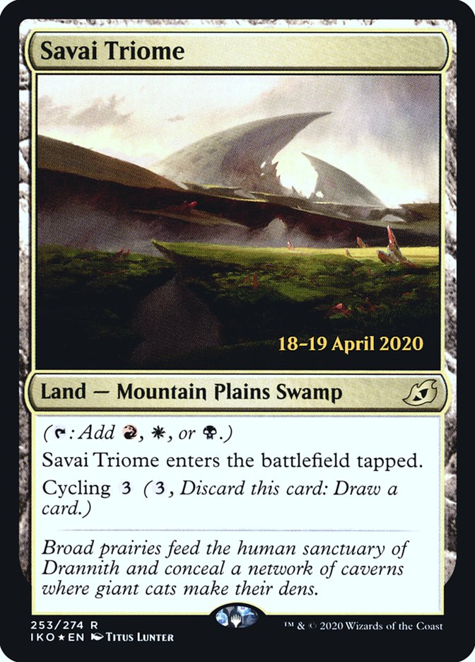 Savai Triome [Ikoria: Lair of Behemoths Prerelease Promos] | I Want That Stuff Brandon