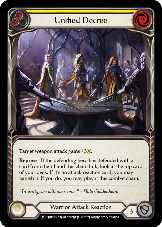 Unified Decree (Rainbow Foil) [CRU083-RF] Unlimited Rainbow Foil | I Want That Stuff Brandon