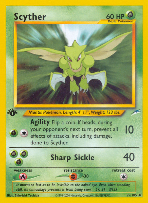 Scyther (55/105) [Neo Destiny 1st Edition] | I Want That Stuff Brandon