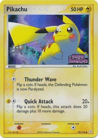 Pikachu (78/110) (Stamped) [EX: Holon Phantoms] | I Want That Stuff Brandon