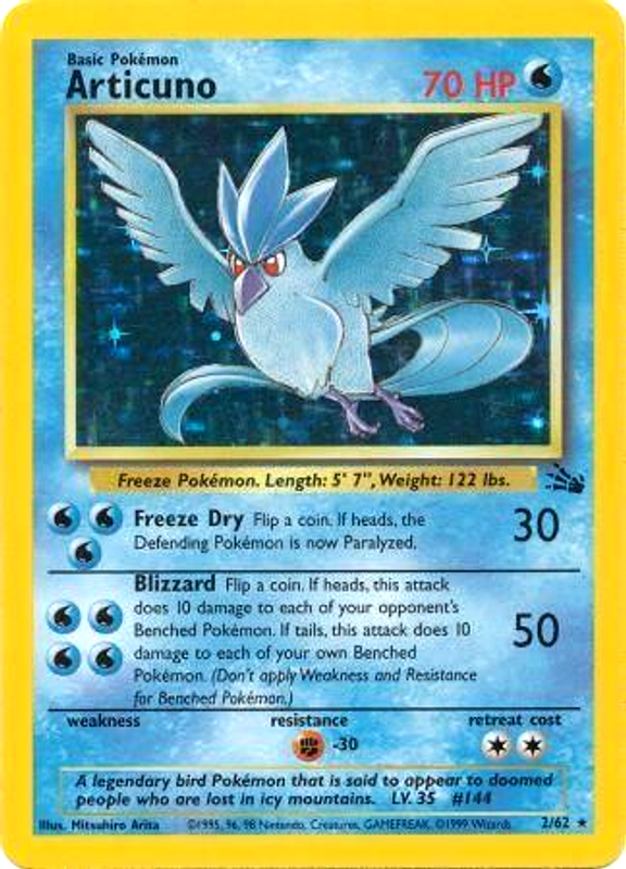 Articuno (2/62) [Fossil Unlimited] | I Want That Stuff Brandon