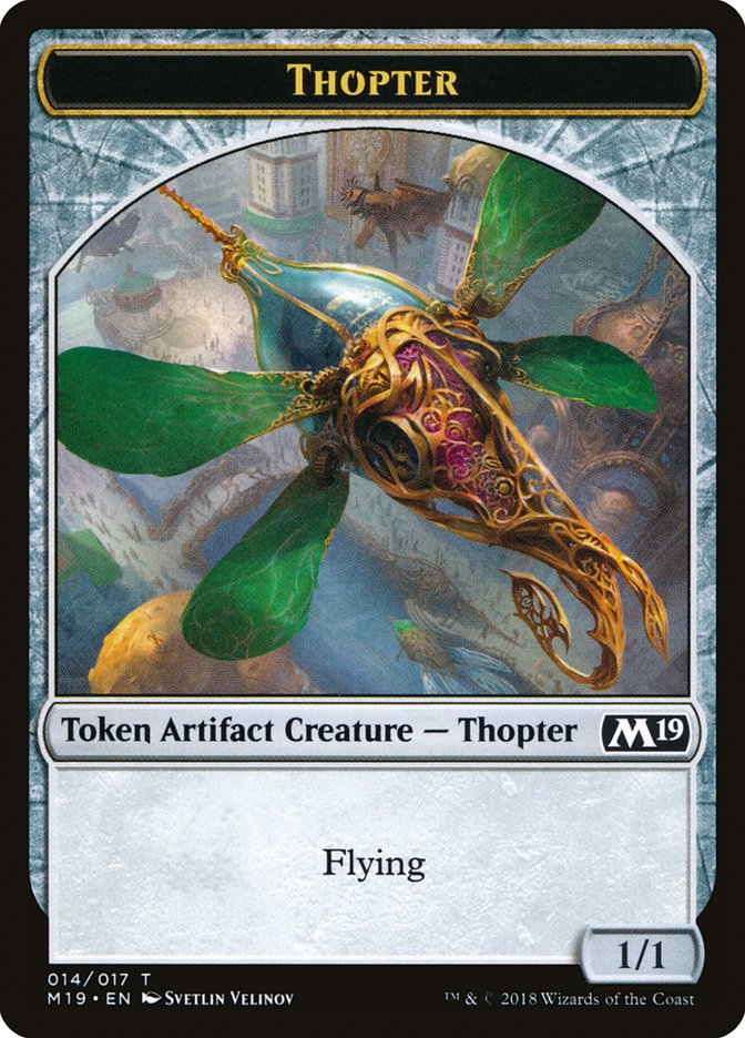 Knight // Thopter Double-Sided Token (Game Night) [Core Set 2019 Tokens] | I Want That Stuff Brandon