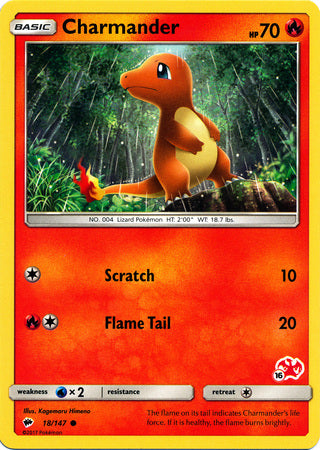 Charmander (18/147) (Charizard Stamp #16) [Battle Academy 2020] | I Want That Stuff Brandon