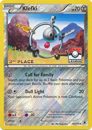 Klefki (66/119) (League Promo 3rd Place) [XY: Phantom Forces] | I Want That Stuff Brandon