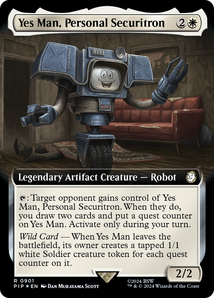 Yes Man, Personal Securitron (Extended Art) (Surge Foil) [Fallout] | I Want That Stuff Brandon