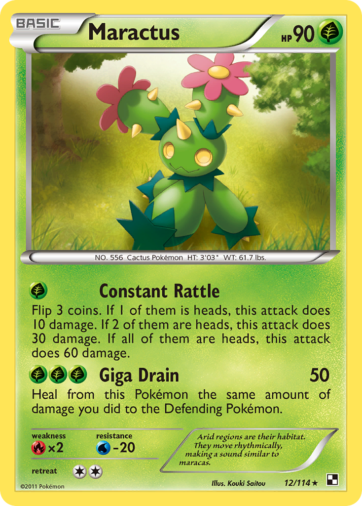 Maractus (12/114) [Black & White: Base Set] | I Want That Stuff Brandon