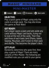 Mini-Master (Magic Minigame) [Commander Legends: Battle for Baldur's Gate Minigame] | I Want That Stuff Brandon