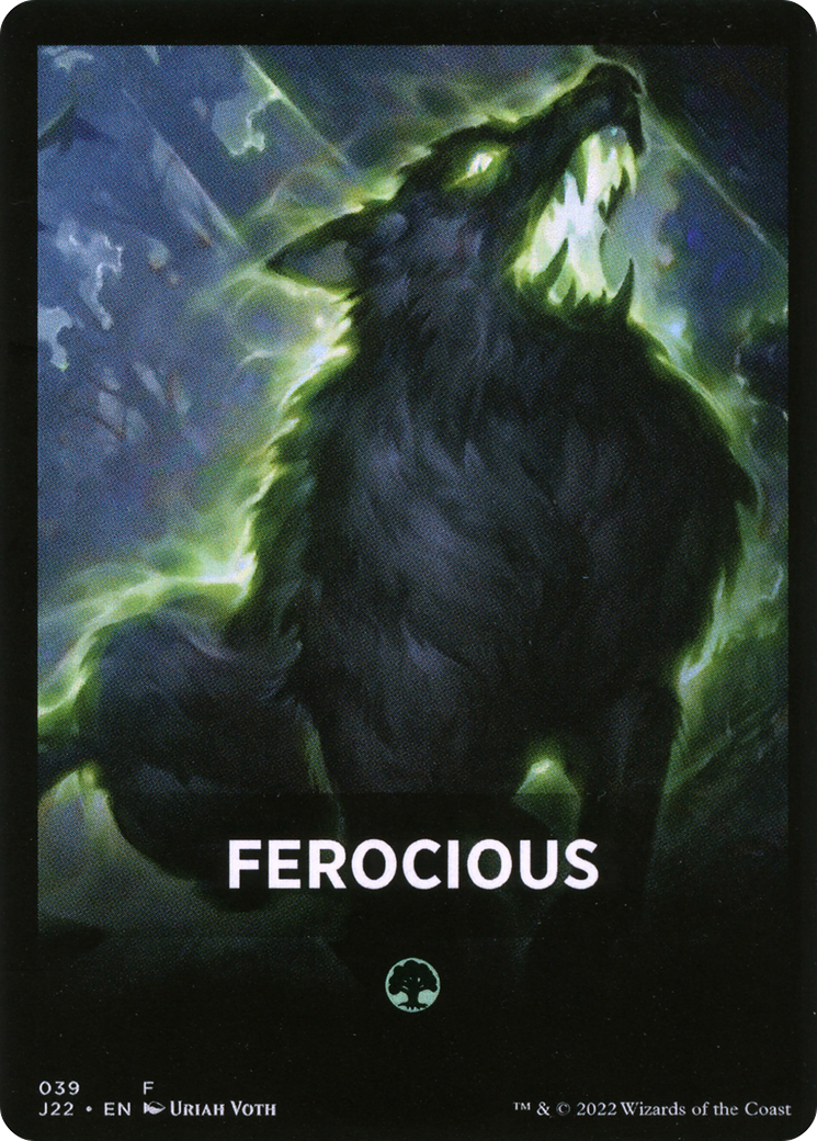 Ferocious Theme Card [Jumpstart 2022 Front Cards] | I Want That Stuff Brandon