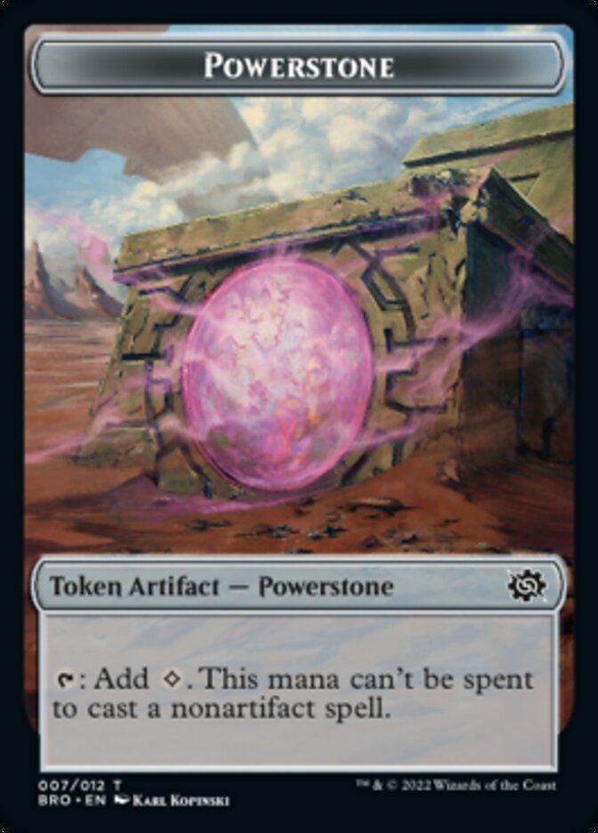 Powerstone // Ravage Double-Sided Token [The Brothers' War Tokens] | I Want That Stuff Brandon