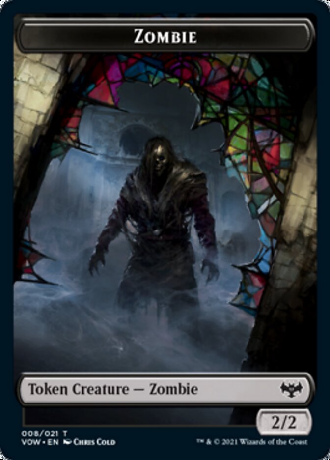 Zombie (008) // Human (010) Double-Sided Token [Innistrad: Crimson Vow Tokens] | I Want That Stuff Brandon