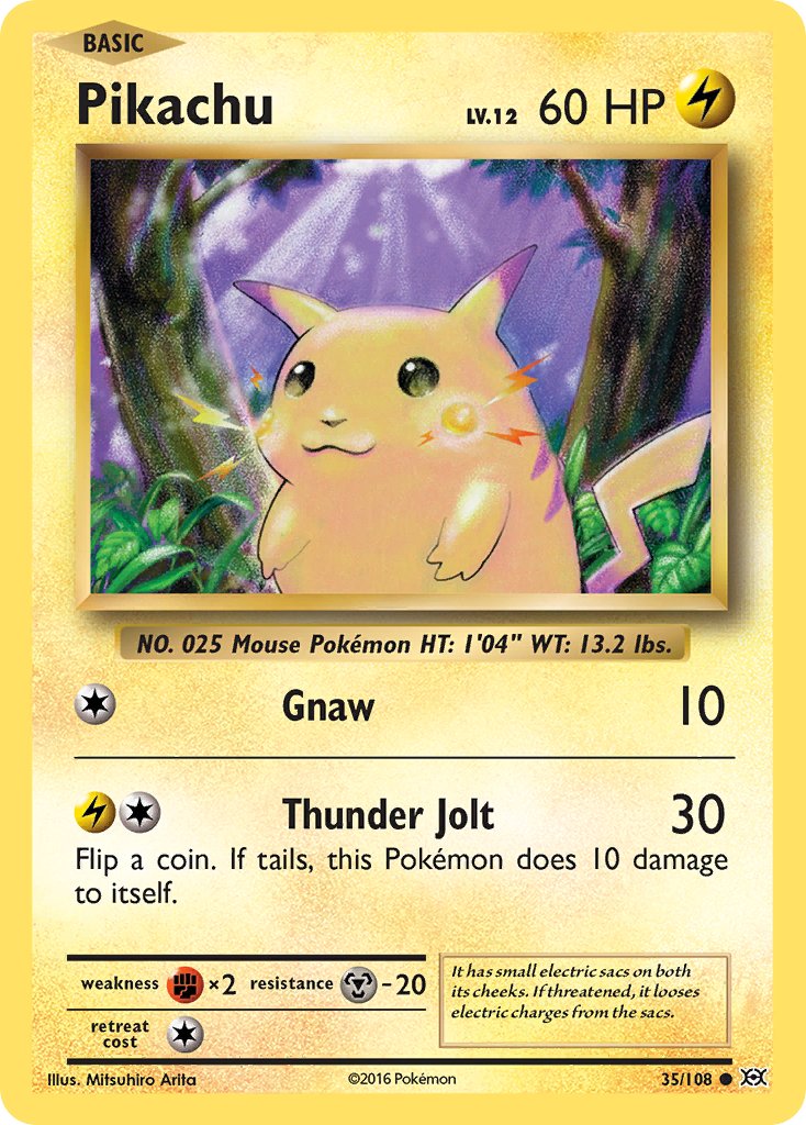 Pikachu (35/108) (Theme Deck Exclusive) (Cracked Ice Holo) [XY: Evolutions] | I Want That Stuff Brandon