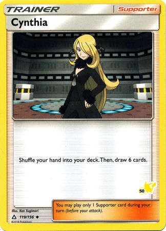 Cynthia (119/156) (Pikachu Stamp #50) [Battle Academy 2020] | I Want That Stuff Brandon