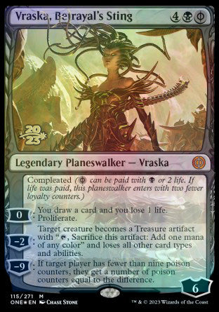 Vraska, Betrayal's Sting [Phyrexia: All Will Be One Prerelease Promos] | I Want That Stuff Brandon