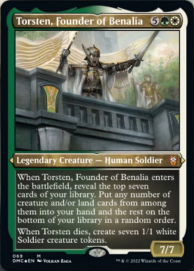 Torsten, Founder of Benalia (Foil Etched) [Dominaria United Commander] | I Want That Stuff Brandon