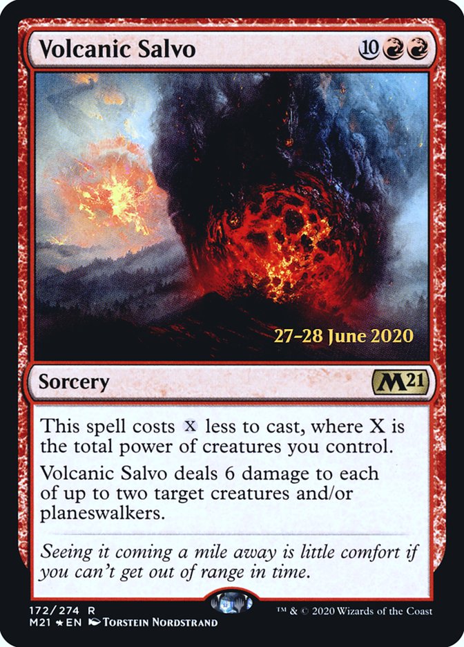 Volcanic Salvo [Core Set 2021 Prerelease Promos] | I Want That Stuff Brandon