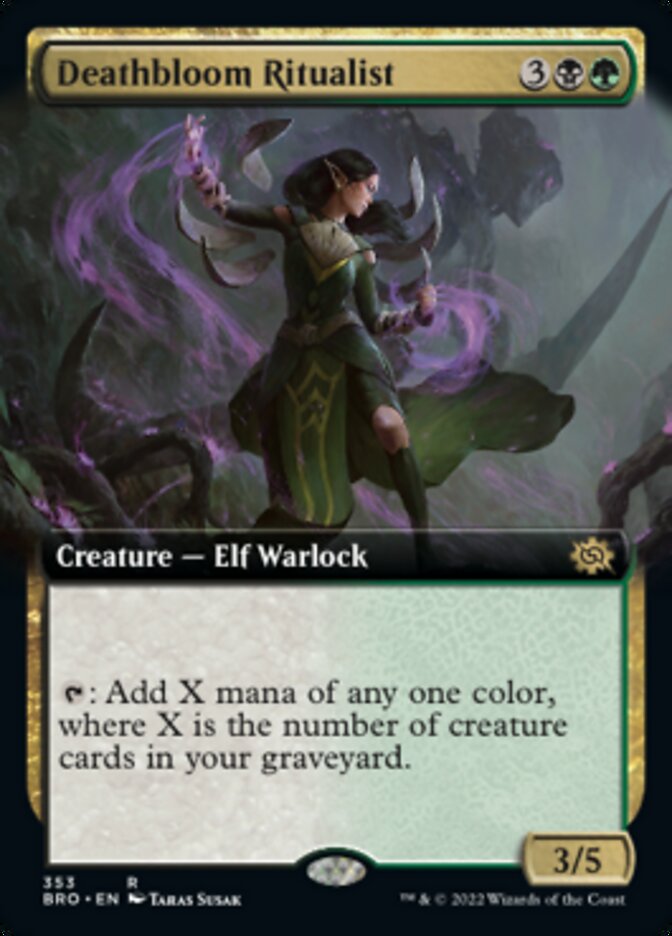 Deathbloom Ritualist (Extended Art) [The Brothers' War] | I Want That Stuff Brandon