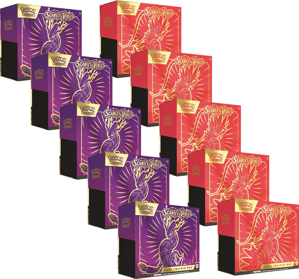 Scarlet & Violet - Elite Trainer Box Case | I Want That Stuff Brandon