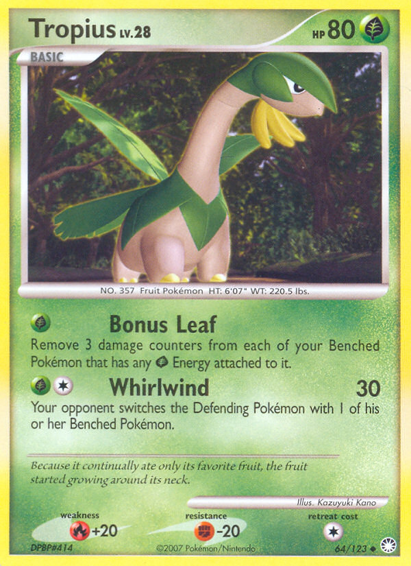 Tropius (64/123) [Diamond & Pearl: Mysterious Treasures] | I Want That Stuff Brandon