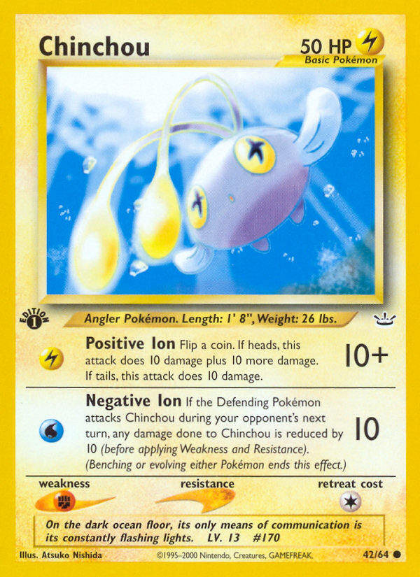 Chinchou (42/64) [Neo Revelation 1st Edition] | I Want That Stuff Brandon