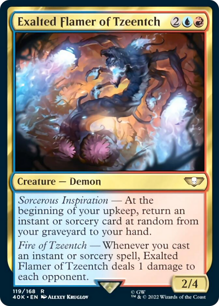 Exalted Flamer of Tzeentch (Surge Foil) [Warhammer 40,000] | I Want That Stuff Brandon