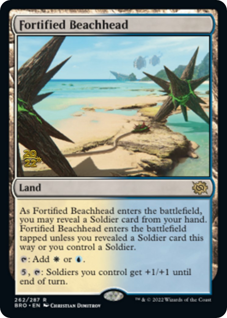 Fortified Beachhead [The Brothers' War Prerelease Promos] | I Want That Stuff Brandon