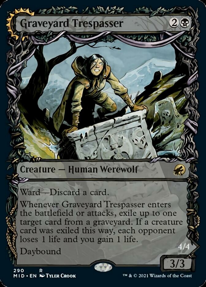 Graveyard Trespasser // Graveyard Glutton (Showcase Equinox) [Innistrad: Midnight Hunt] | I Want That Stuff Brandon