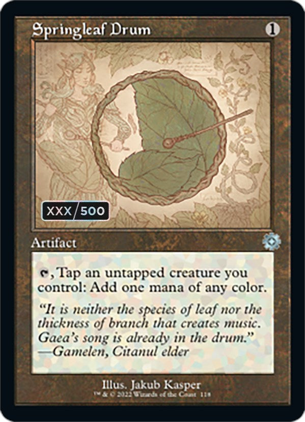 Springleaf Drum (Retro Schematic) (Serialized) [The Brothers' War Retro Artifacts] | I Want That Stuff Brandon