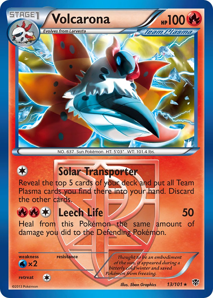 Volcarona (13/101) (Theme Deck Exclusive) [Black & White: Plasma Blast] | I Want That Stuff Brandon