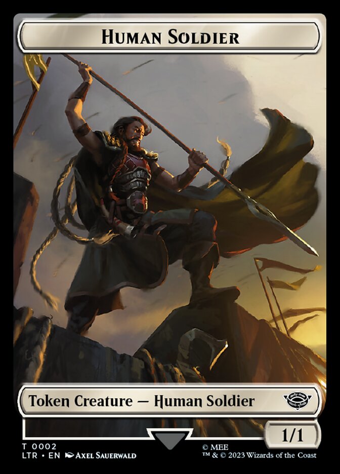 Human Soldier Token (02) [The Lord of the Rings: Tales of Middle-Earth Tokens] | I Want That Stuff Brandon